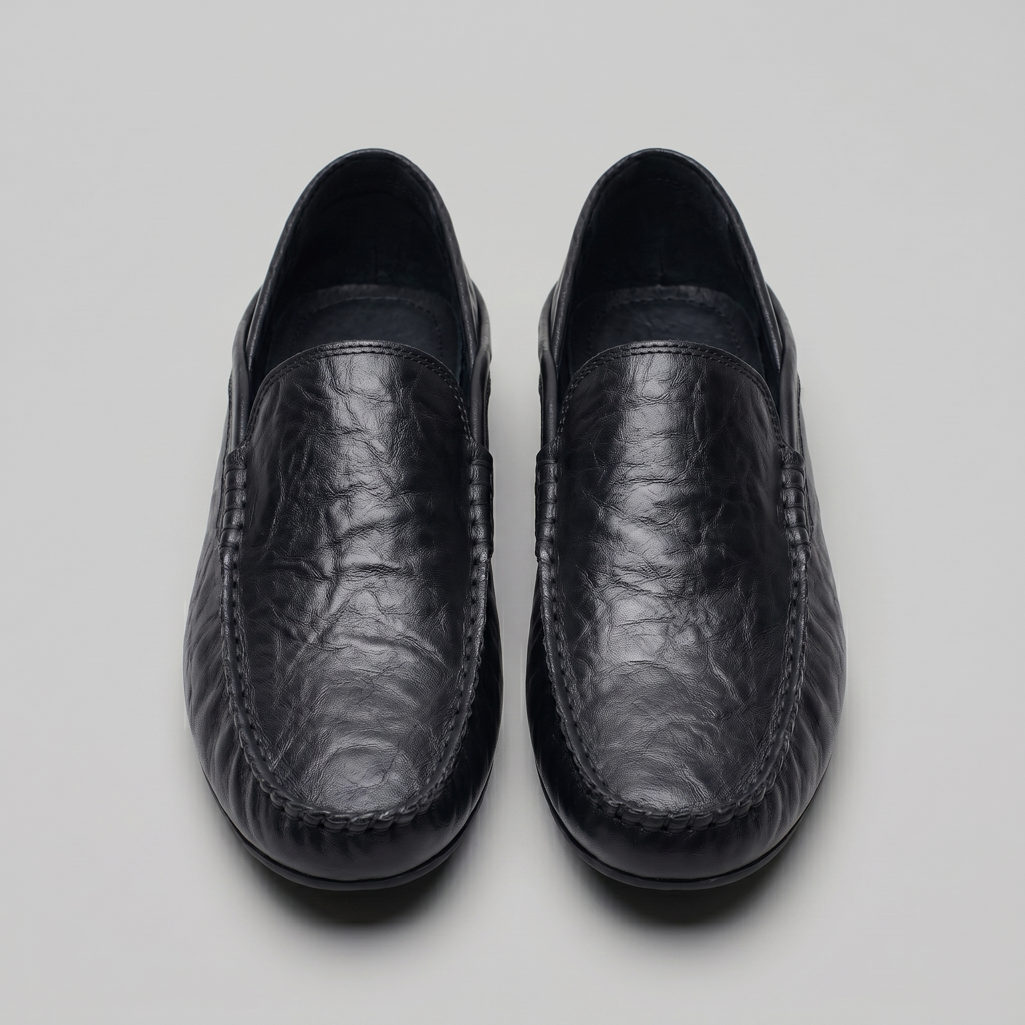 Men's Leather Travel Loafers with Fold-Down Heel