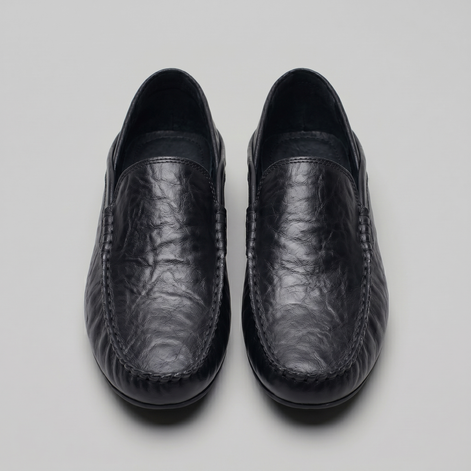 Men's Leather Travel Loafers with Fold-Down Heel