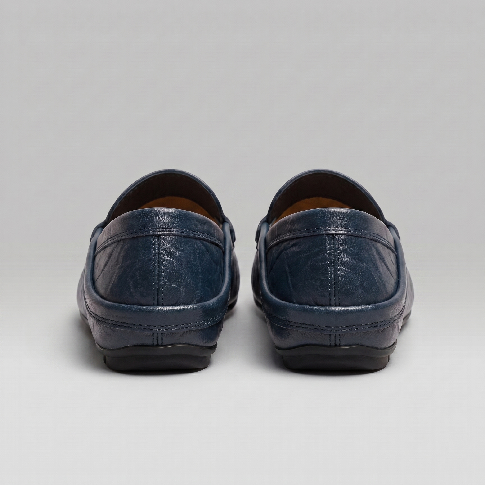 Men's Leather Travel Loafers with Fold-Down Heel