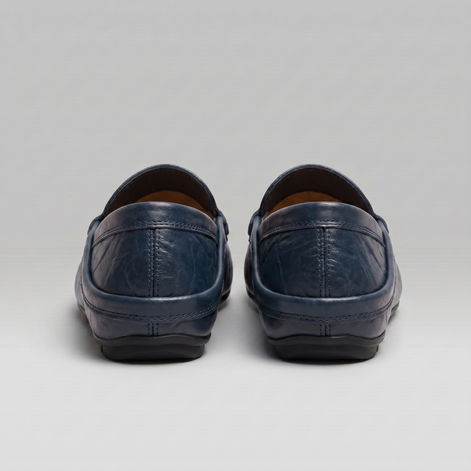 Men's Leather Travel Loafers with Fold-Down Heel