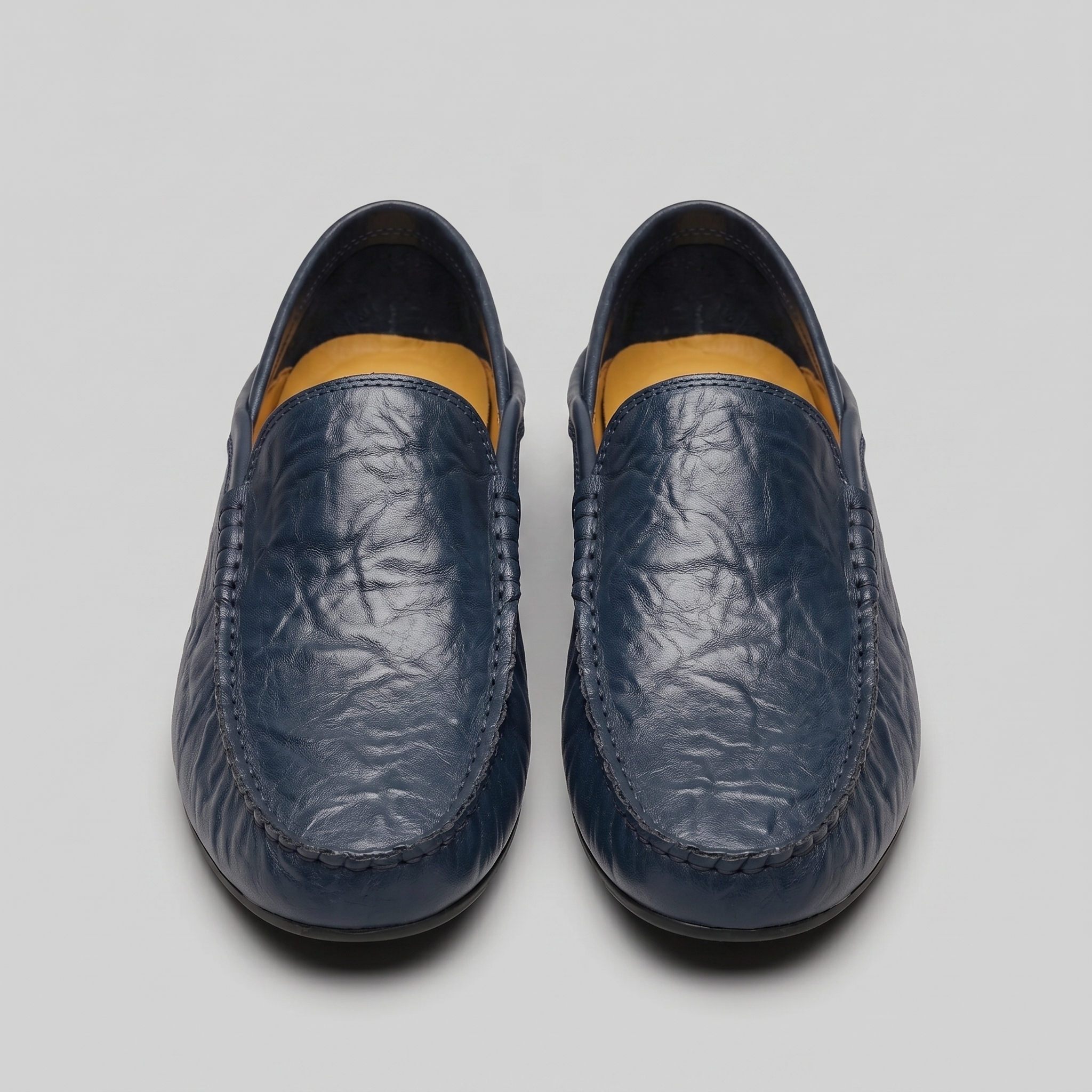 Men's Leather Travel Loafers with Fold-Down Heel