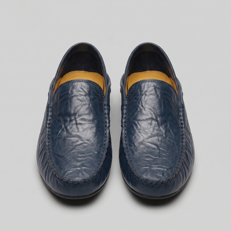 Men's Leather Travel Loafers with Fold-Down Heel