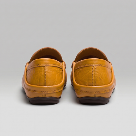 Men's Leather Travel Loafers with Fold-Down Heel