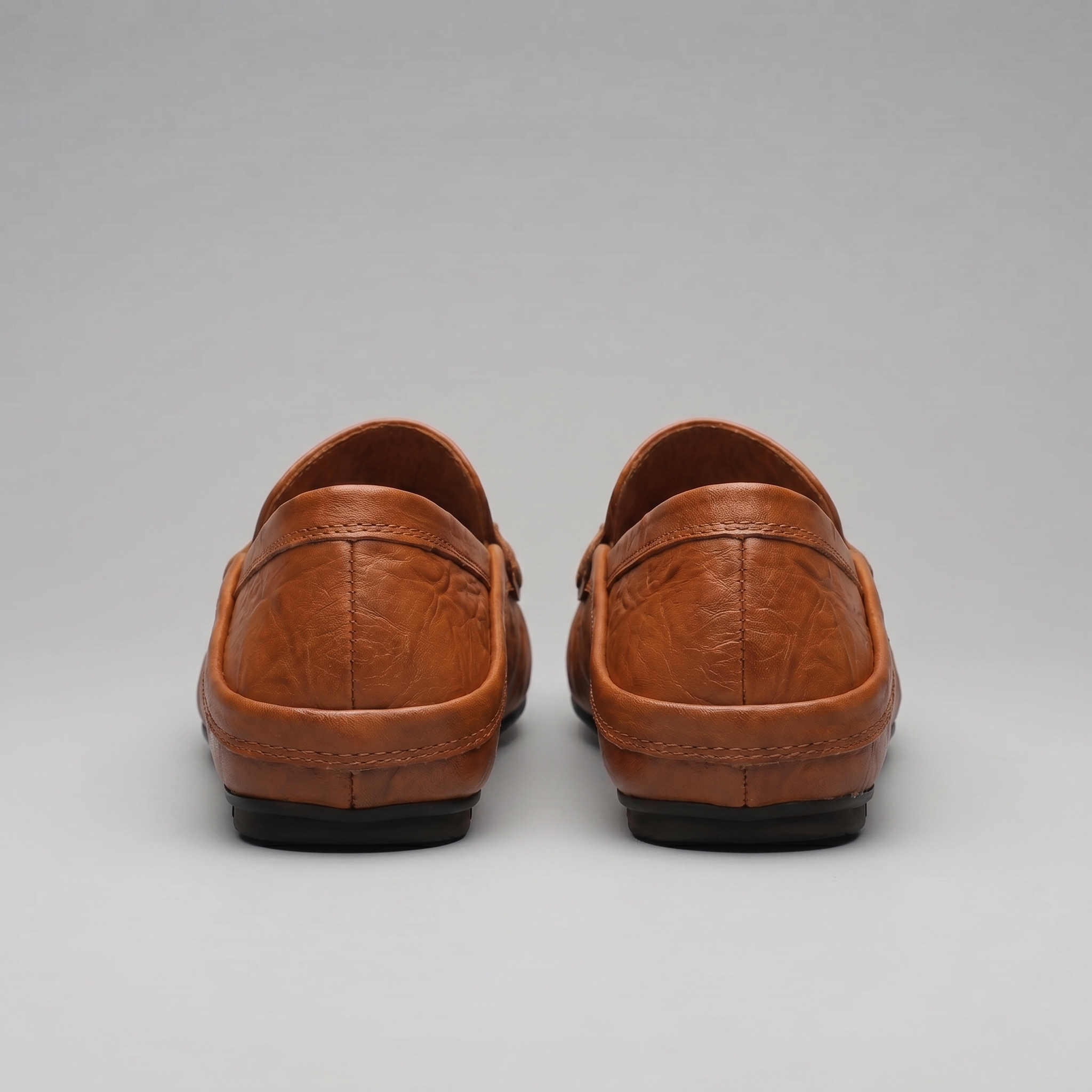 Men's Leather Travel Loafers with Fold-Down Heel