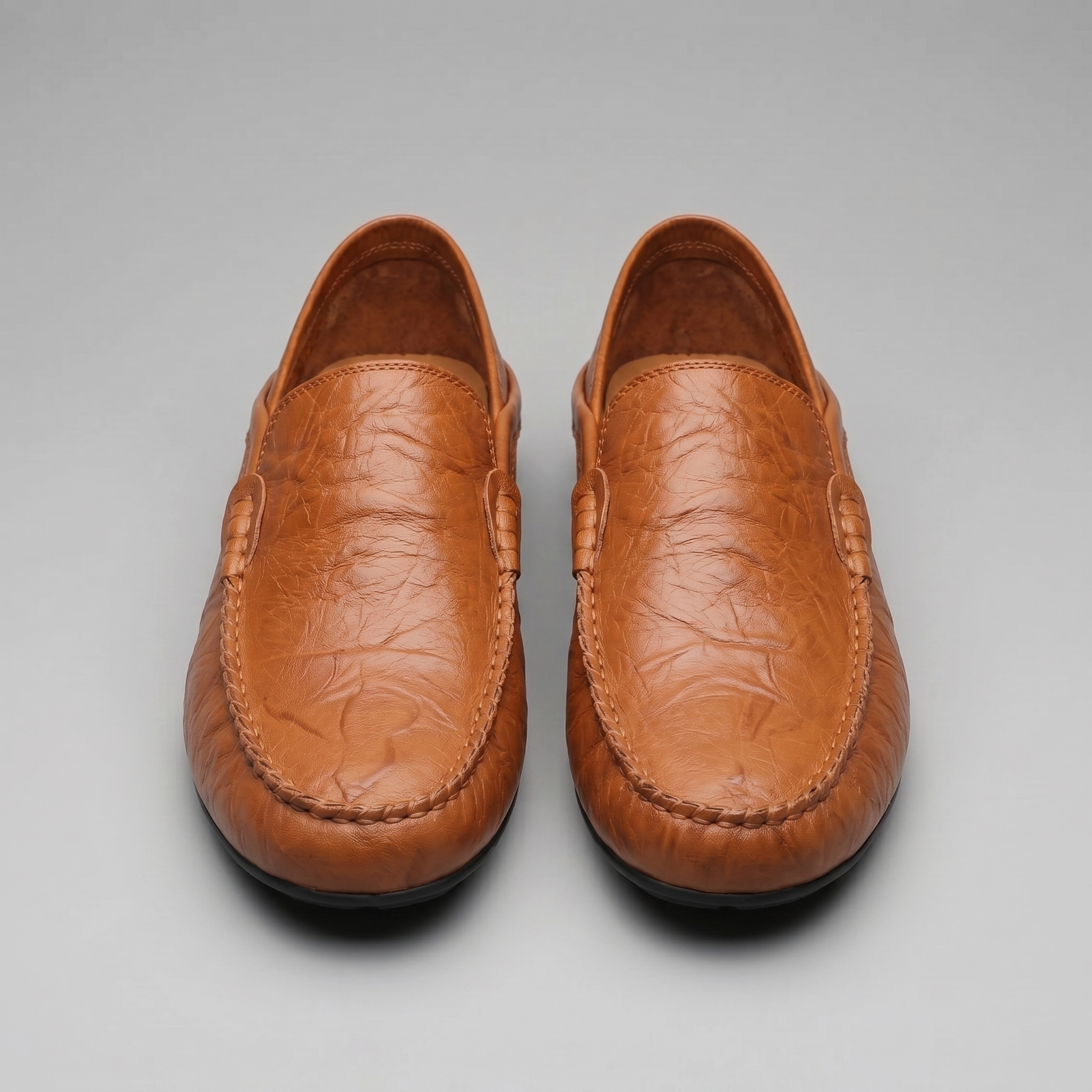 Men's Leather Travel Loafers with Fold-Down Heel