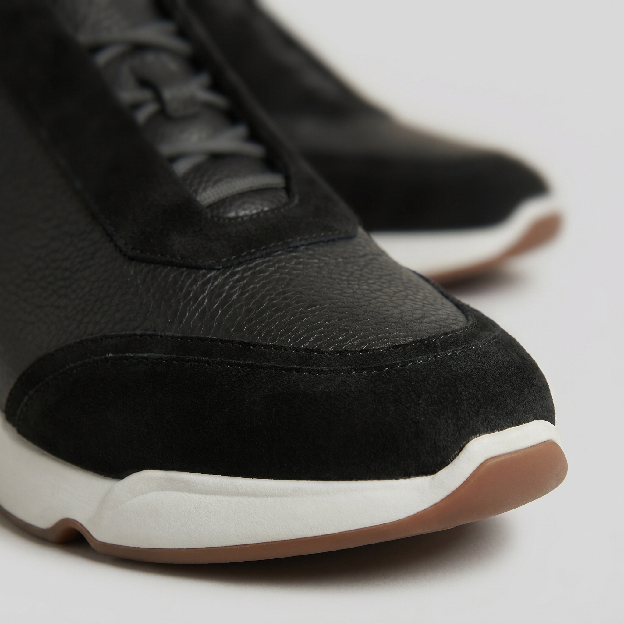 Men's Leather and Suede Slip-On Sneakers