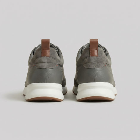 Men's Leather and Suede Slip-On Sneakers