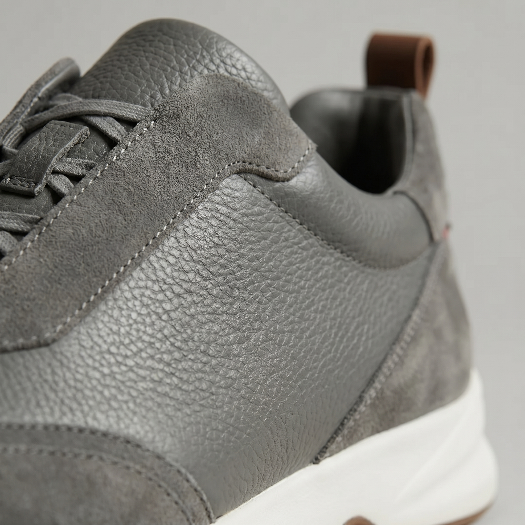 Men's Leather and Suede Slip-On Sneakers