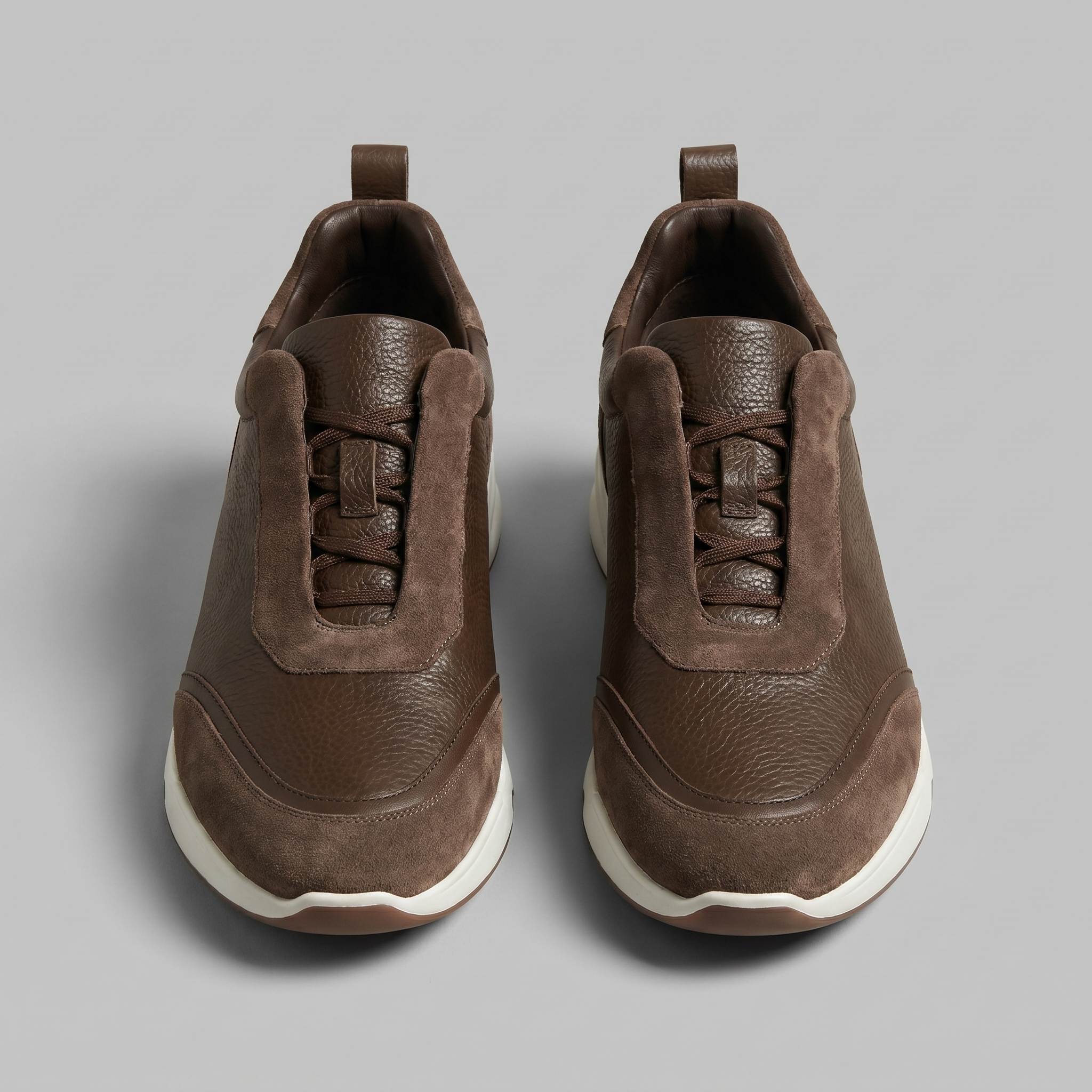 Men's Leather and Suede Slip-On Sneakers