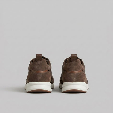 Men's Leather and Suede Slip-On Sneakers