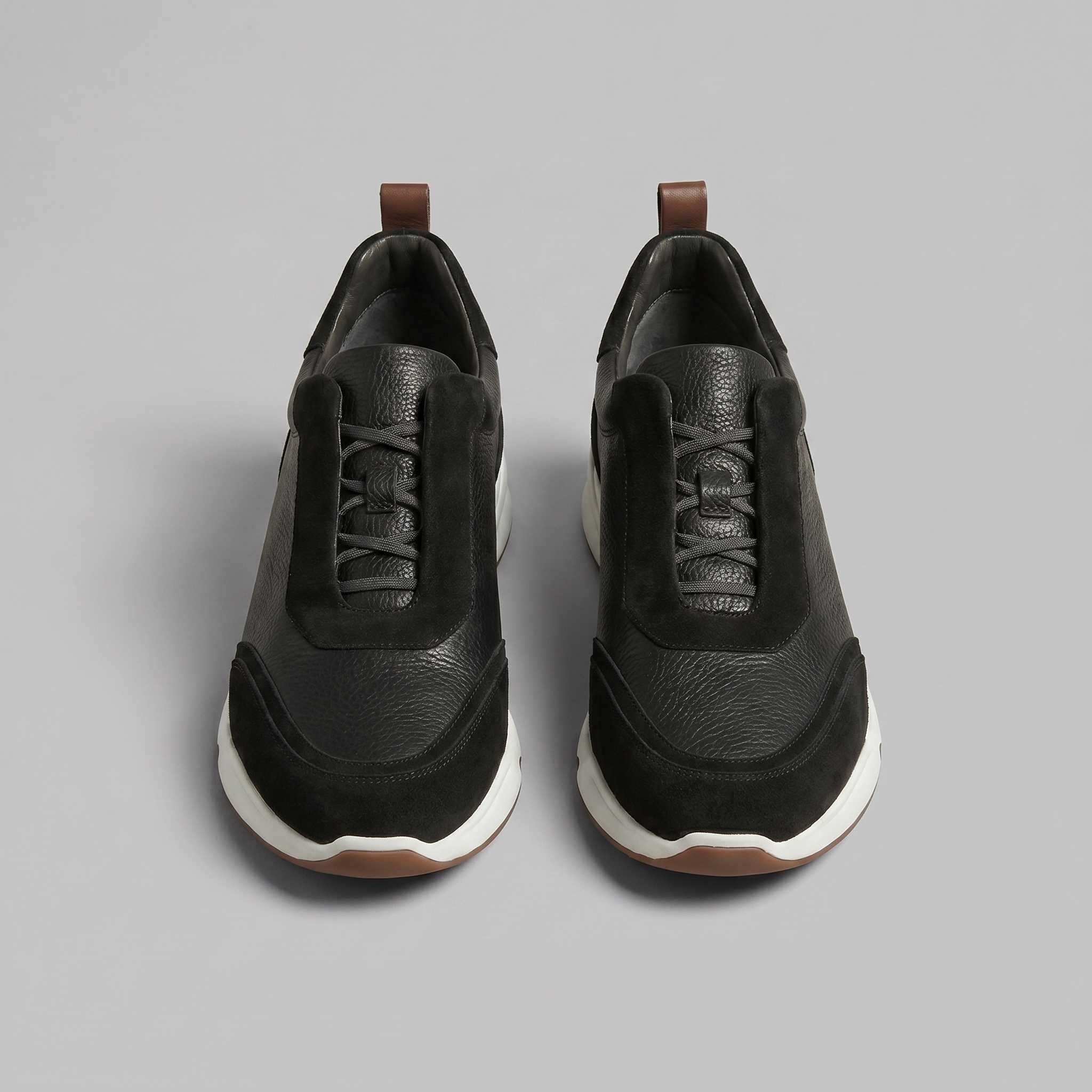 Men's Leather and Suede Slip-On Sneakers
