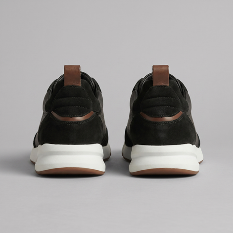 Men's Leather and Suede Slip-On Sneakers