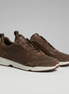 Men's Leather and Suede Slip-On Sneakers