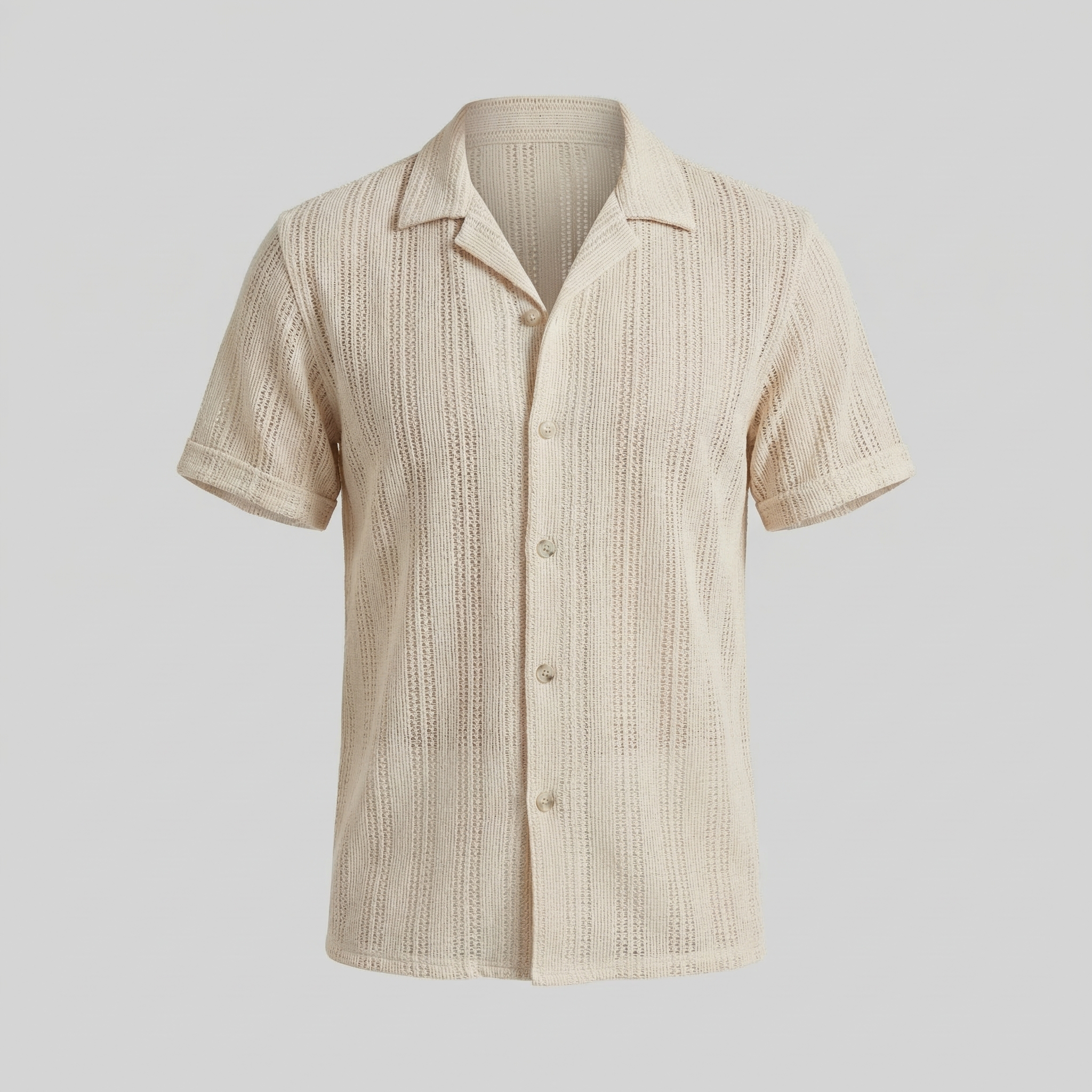 Men's Lightweight Button-Down Shirt for Summer