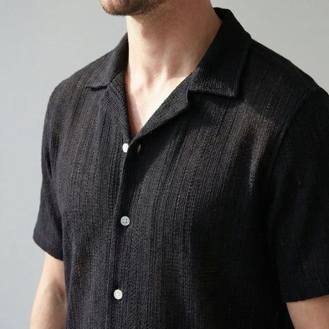 Men's Lightweight Button-Down Shirt for Summer