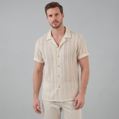 Men's Lightweight Button-Down Shirt for Summer