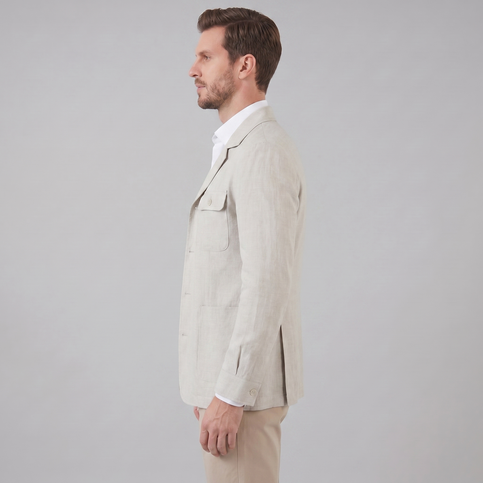 Men's Lightweight Linen Blend Jacket