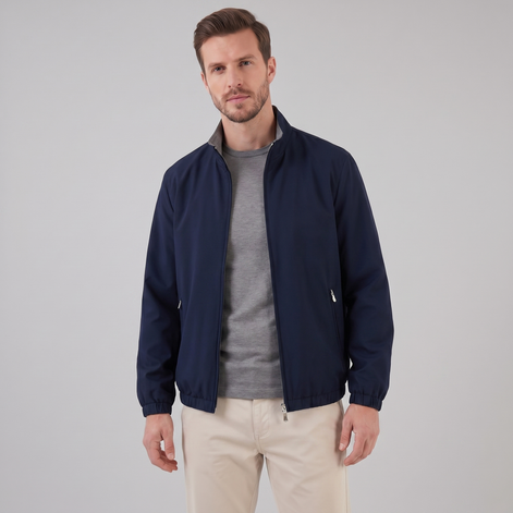 Men's Lightweight Zip-Up Bomber Jacket