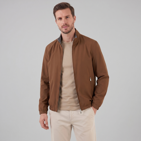 Men's Lightweight Zip-Up Bomber Jacket