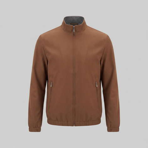 Men's Lightweight Zip-Up Bomber Jacket