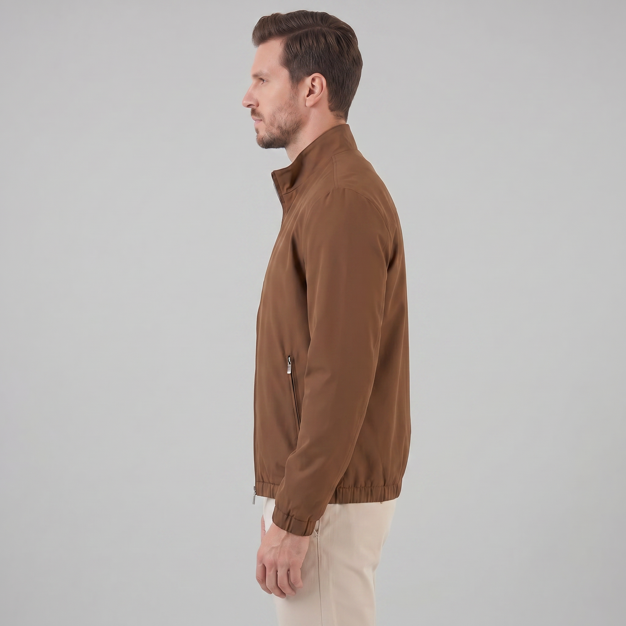 Men's Lightweight Zip-Up Bomber Jacket