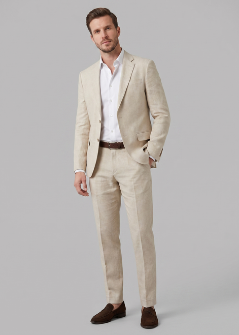 Men's Linen Blend Wedding Suit