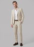 Men's Linen Blend Wedding Suit Set
