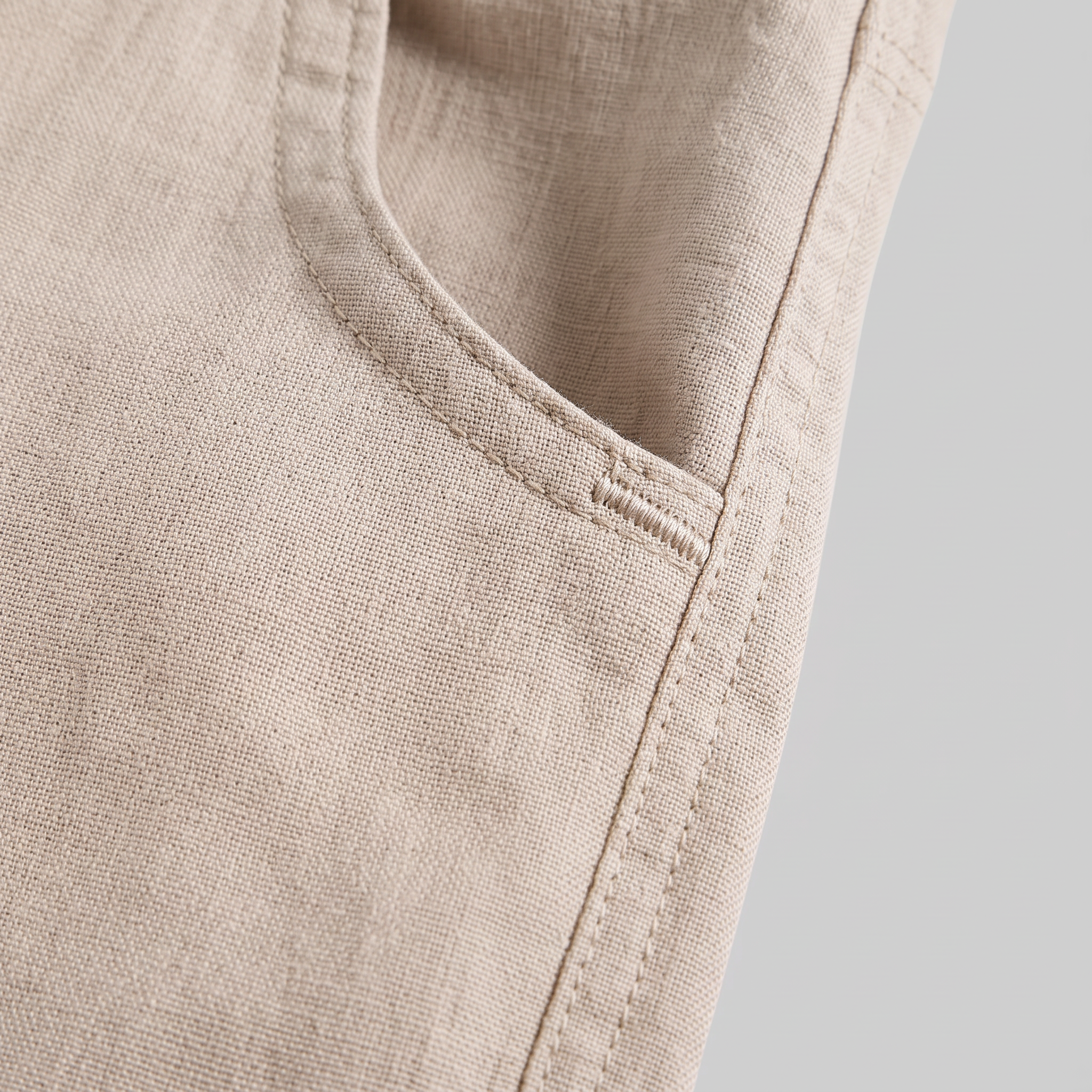 Men's Linen Blend Wide Leg Trousers
