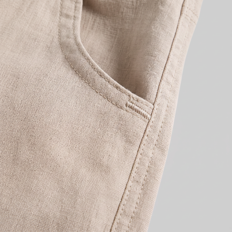 Men's Linen Blend Wide Leg Trousers