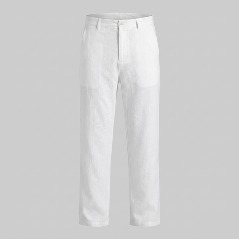 Men's Linen Blend Wide Leg Trousers