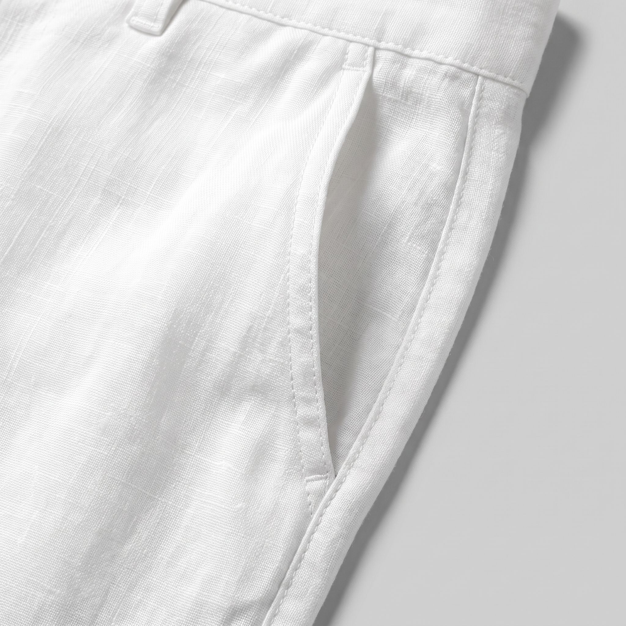 Men's Linen Blend Wide Leg Trousers