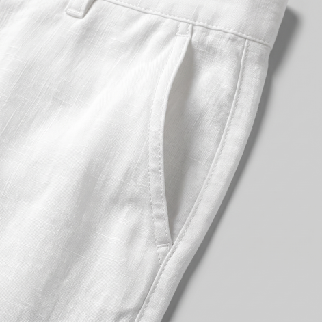 Men's Linen Blend Wide Leg Trousers