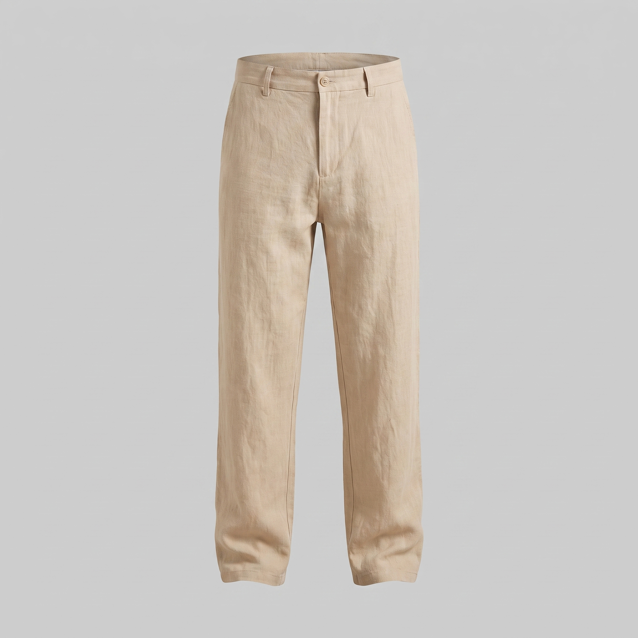 Men's Linen Blend Wide Leg Trousers
