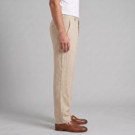 Men's Linen Blend Wide Leg Trousers