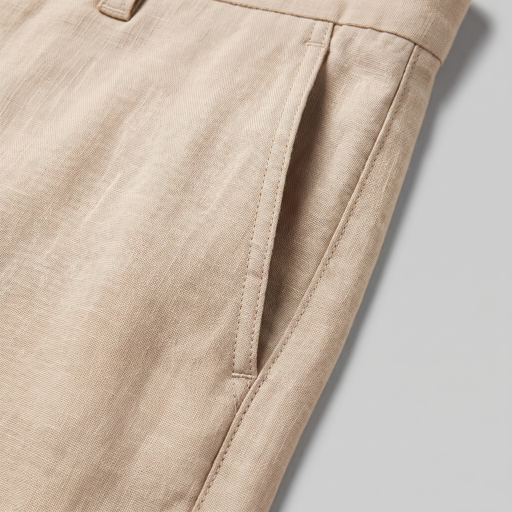 Men's Linen Blend Wide Leg Trousers