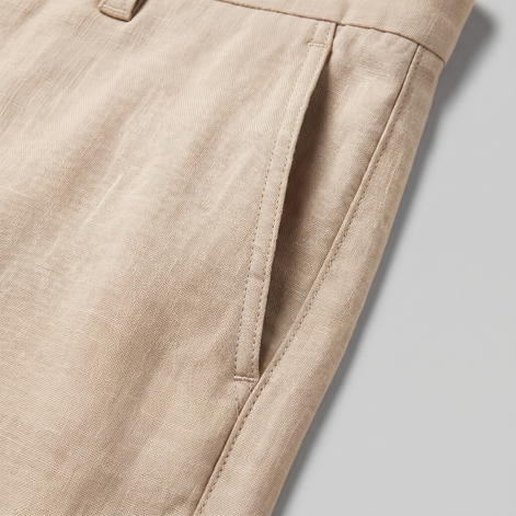 Men's Linen Blend Wide Leg Trousers