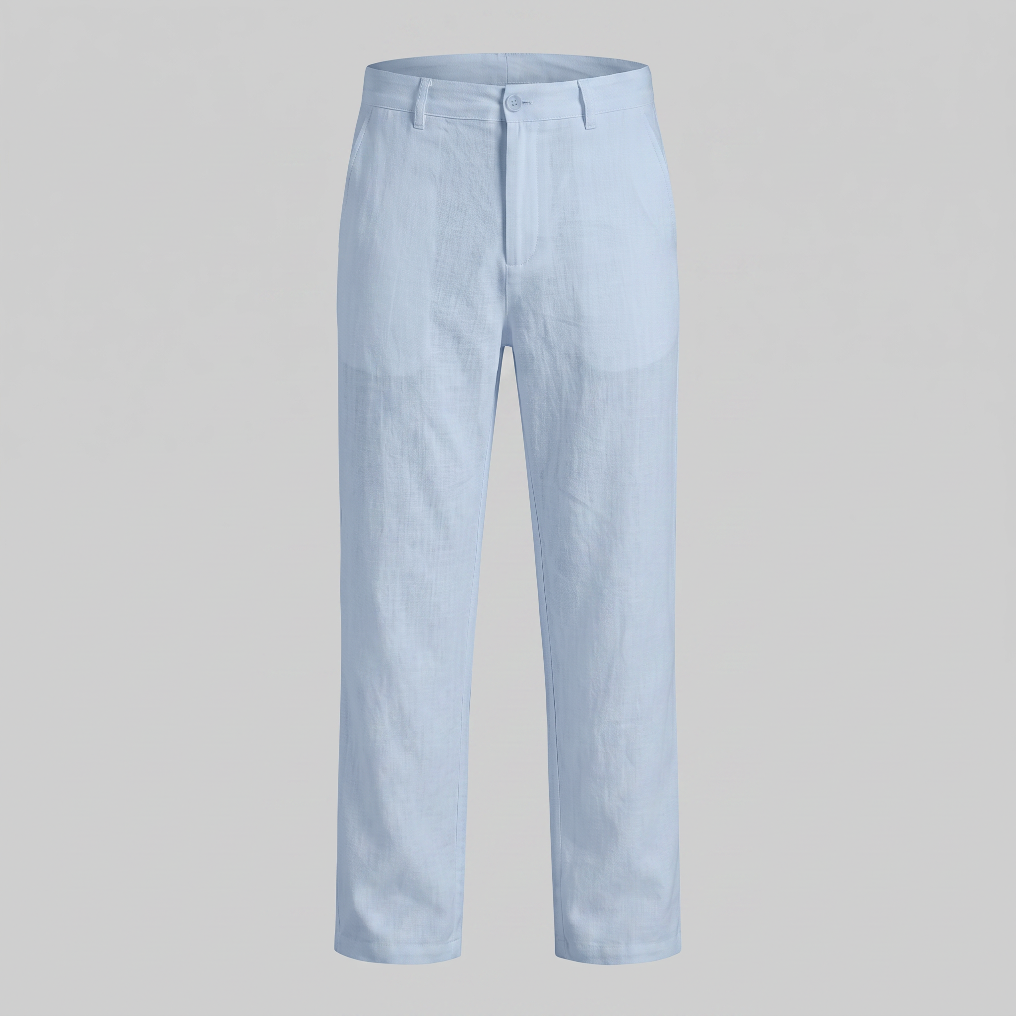 Men's Linen Blend Wide Leg Trousers