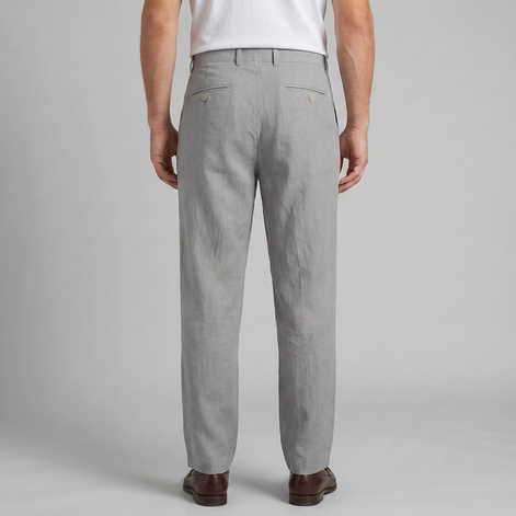Men's Linen Blend Wide Leg Trousers