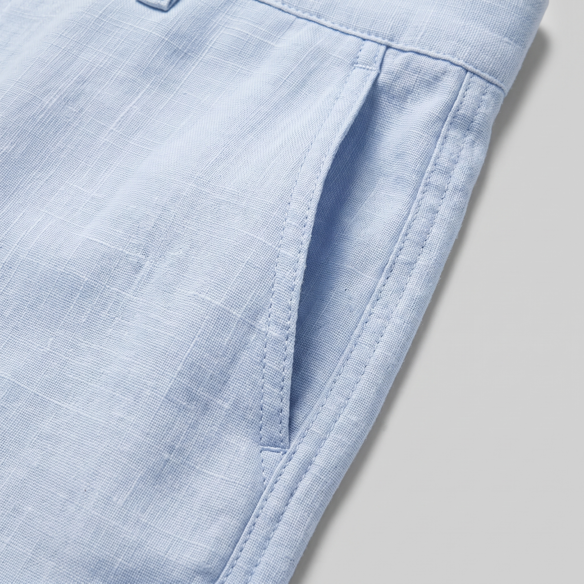 Men's Linen Blend Wide Leg Trousers