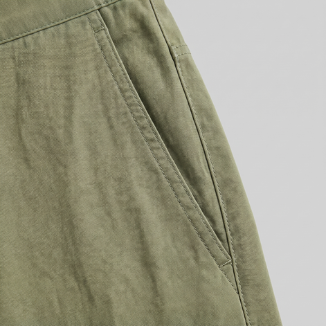 Men's Linen Blend Wide Leg Trousers