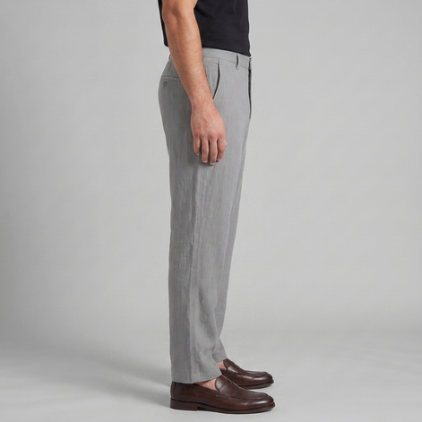 Men's Linen Blend Wide Leg Trousers