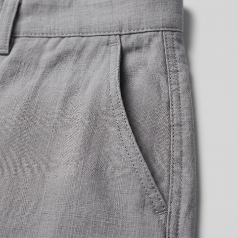 Men's Linen Blend Wide Leg Trousers