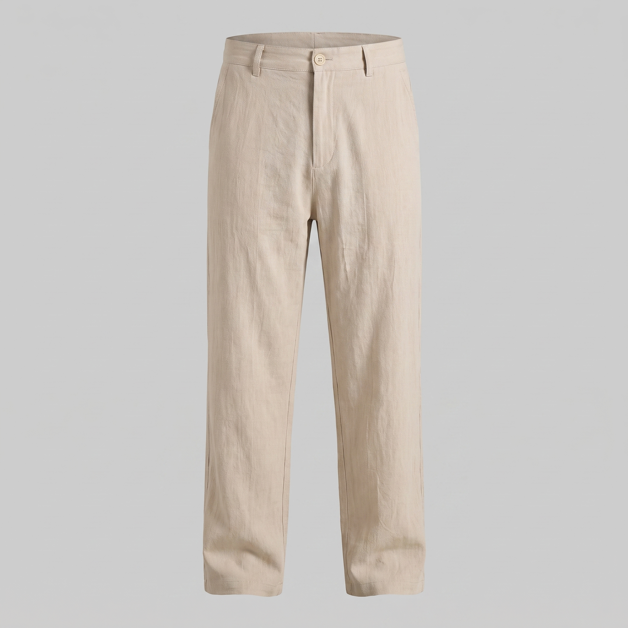 Men's Linen Blend Wide Leg Trousers