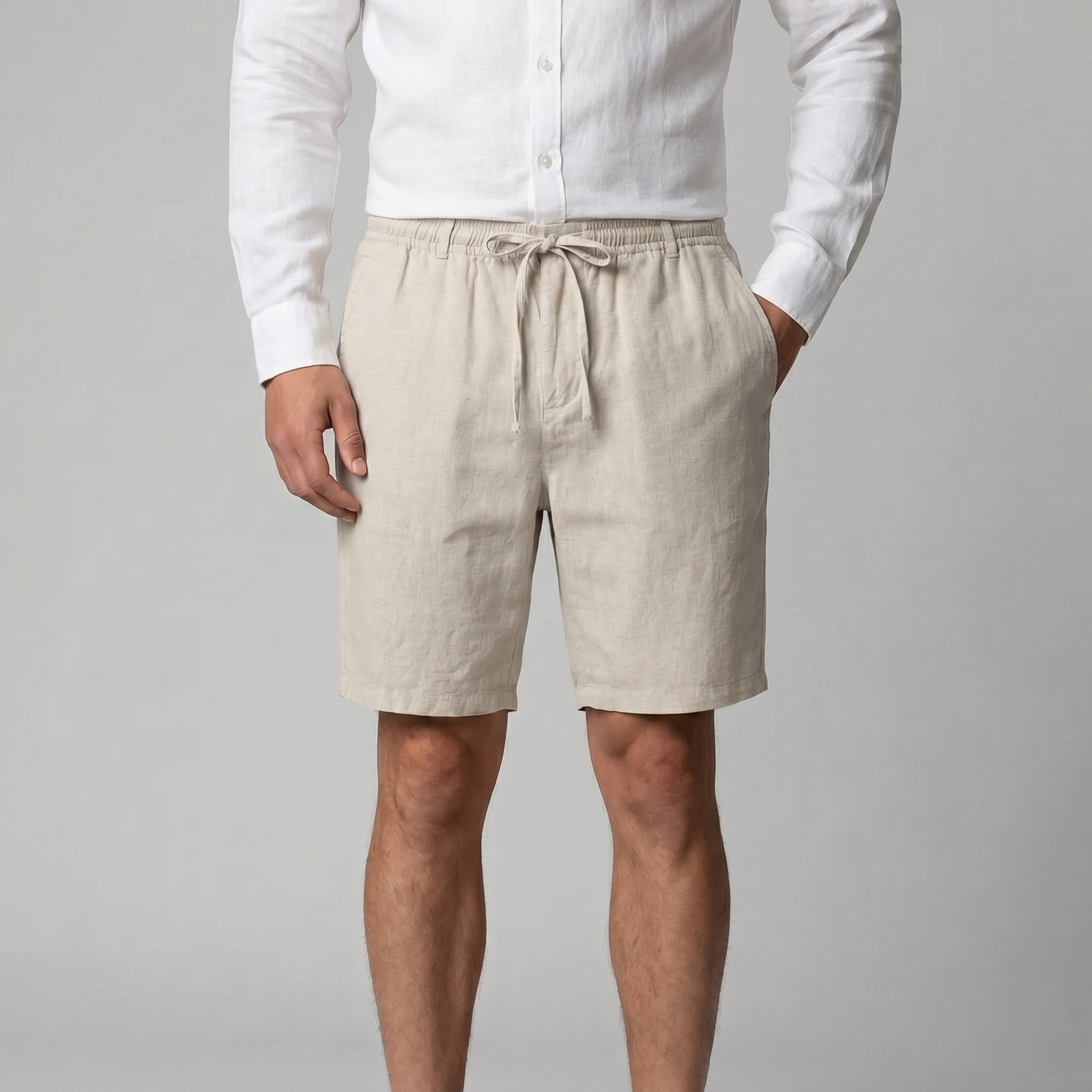 Men's Linen Drawstring Shorts