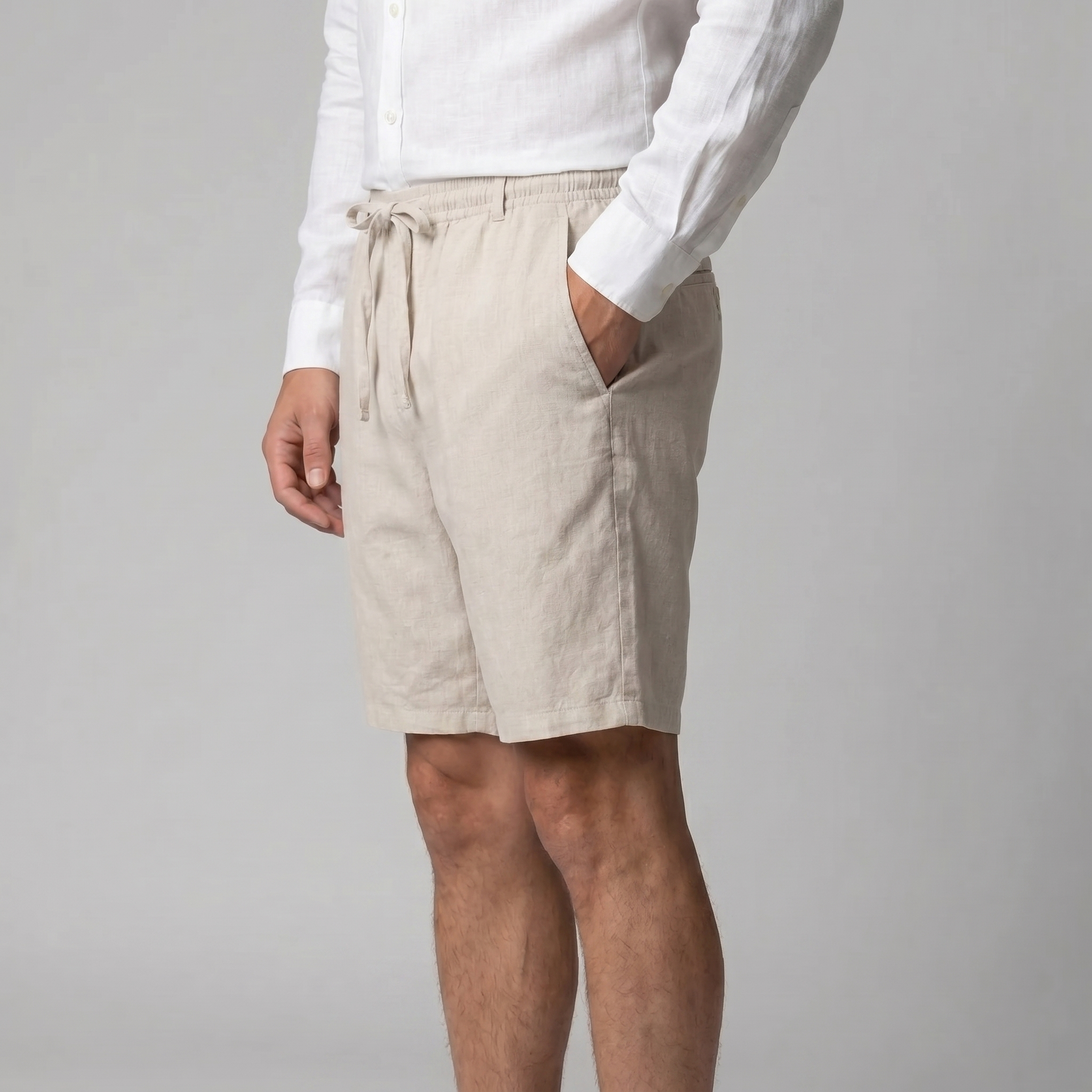Men's Linen Drawstring Shorts
