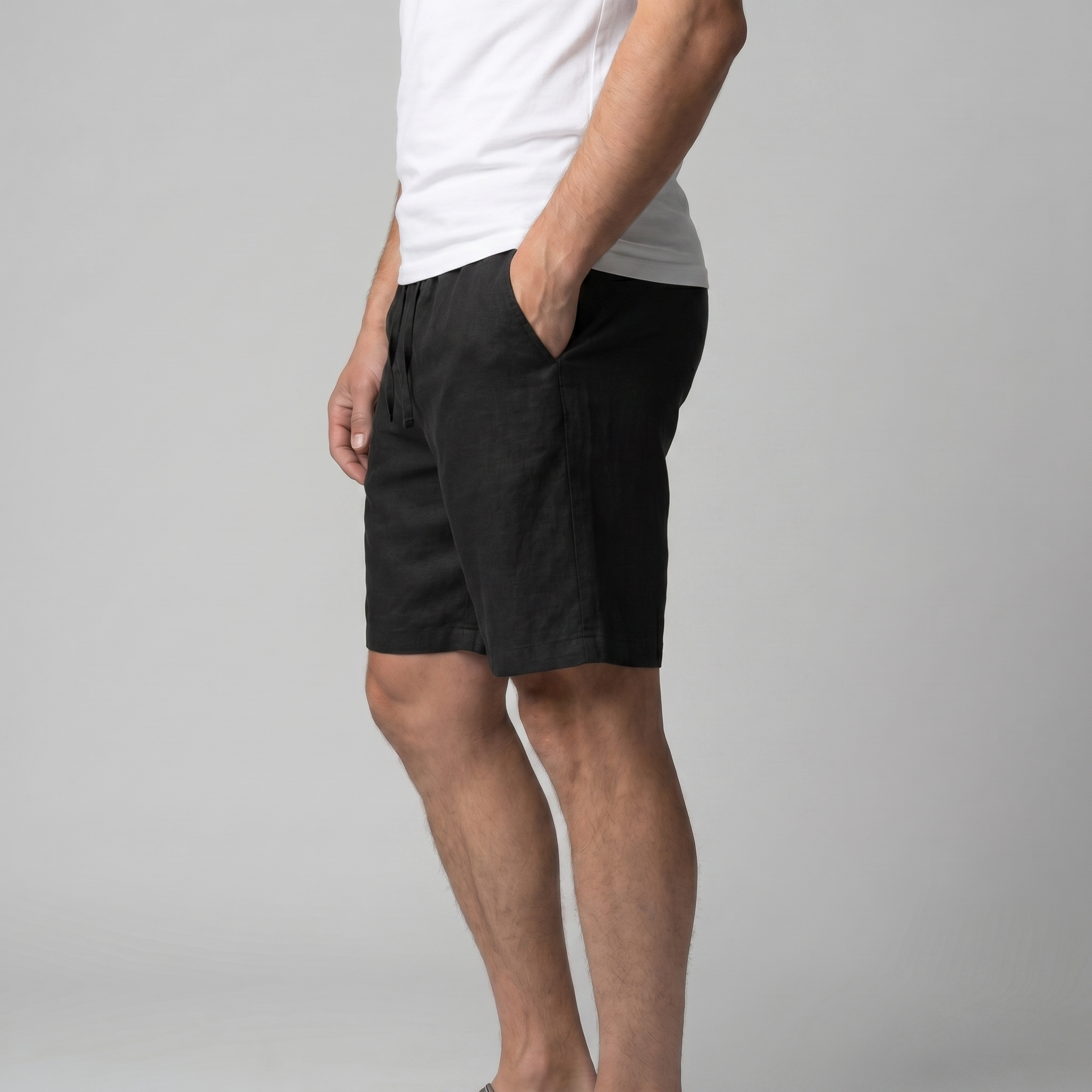 Men's Linen Drawstring Shorts