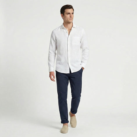 Men's Linen Long Sleeve Shirt