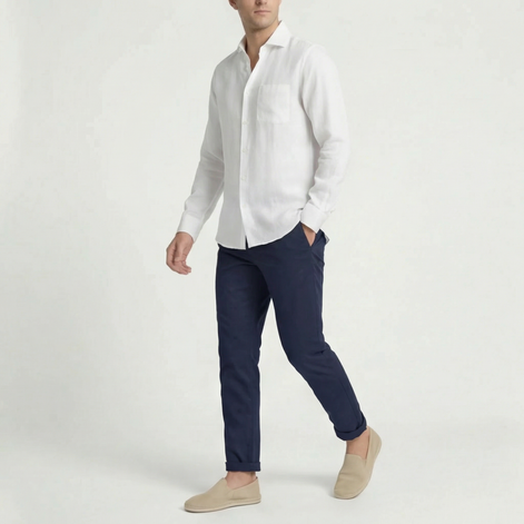 Men's Linen Long Sleeve Shirt