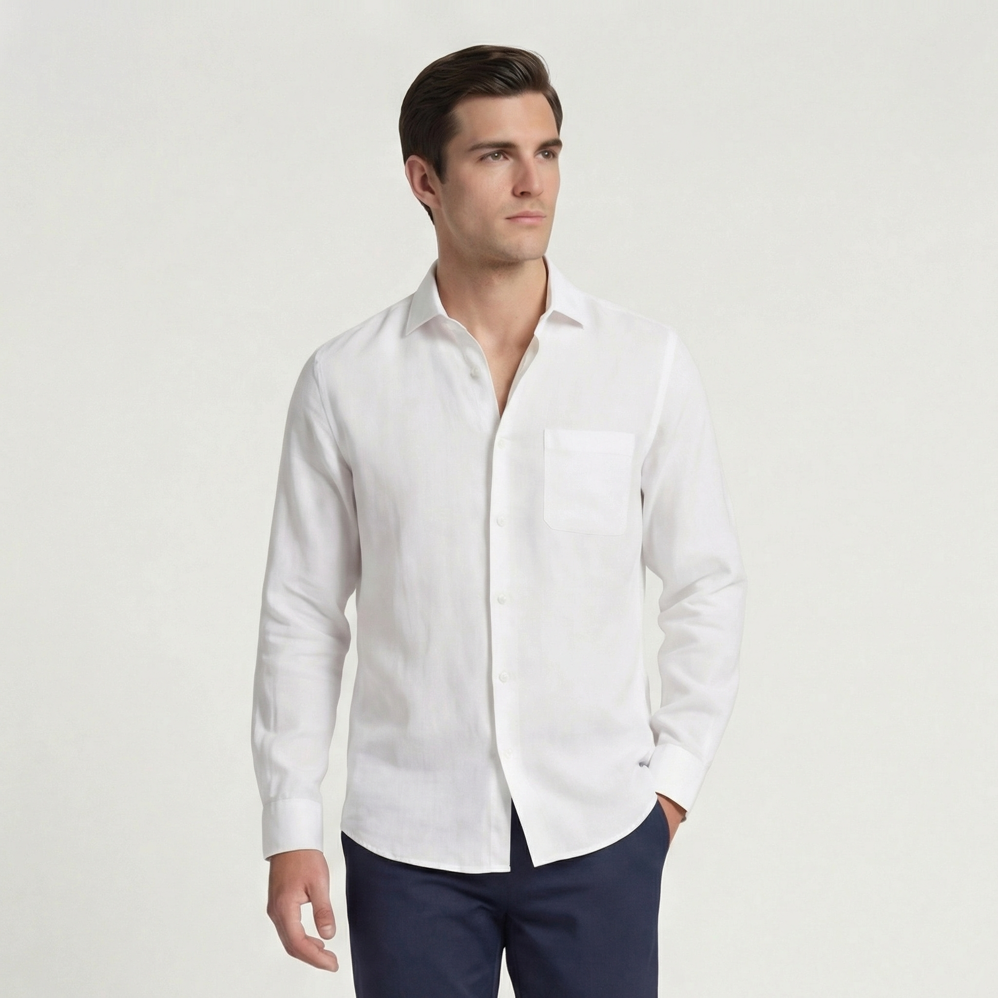 Men's Linen Long Sleeve Shirt