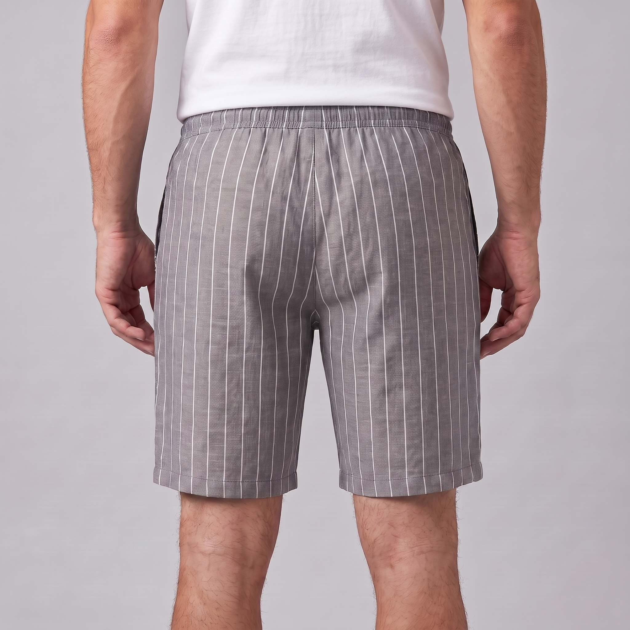 Men's Linen Pinstripe Summer Shorts